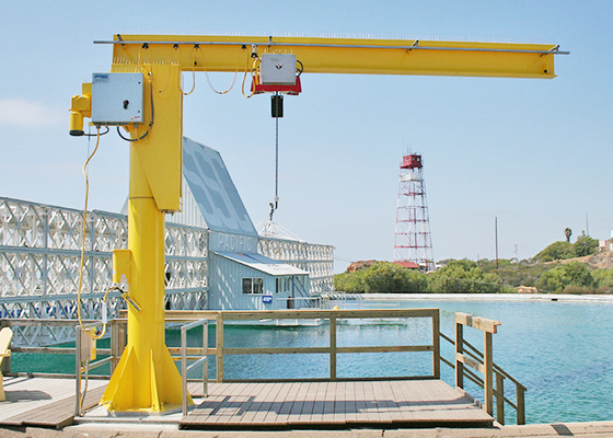 Aangedreven Vloer - opgezet Jib Crane 360 Graadomwenteling Elektrische A4
