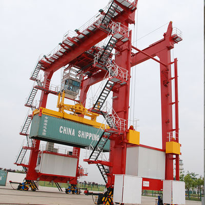 Aangepaste Elektrische Kraan van de Verschepende Containerbrug 22m Met rubberbanden